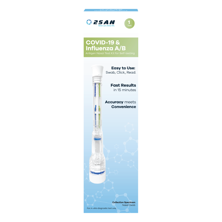 2San Covid-19 & Influenza A/B Pen Test - 1 Pack