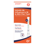 2San Covid-19, Influenza A/B & RSV Pen Test - 5 Pack