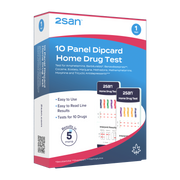 2San 10 Panel Drug Test Dipcard - 1 Pack