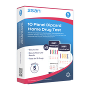 2San 10 Panel Drug Test Dipcard - 5 Pack