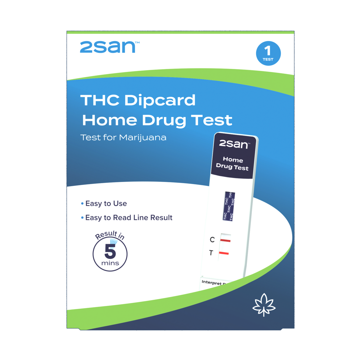2San THC Drug Test Dipcard - 1 Pack