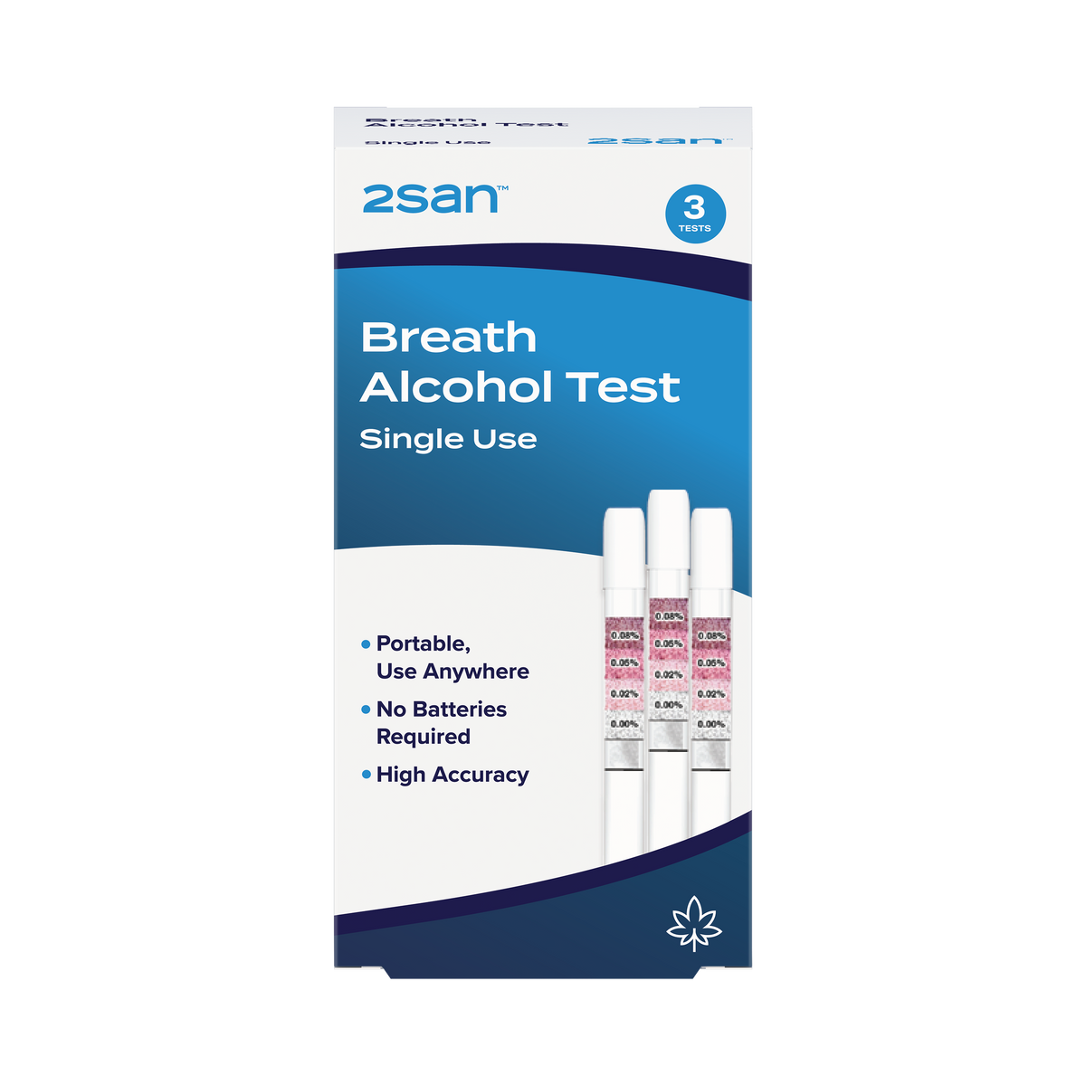 2San Alcohol Breathalyzer Test - 3 Pack