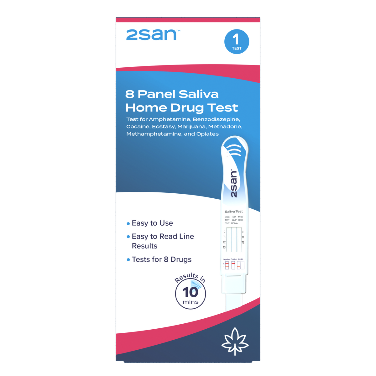 2San 8 Panel Saliva Drug Test - 1 Pack