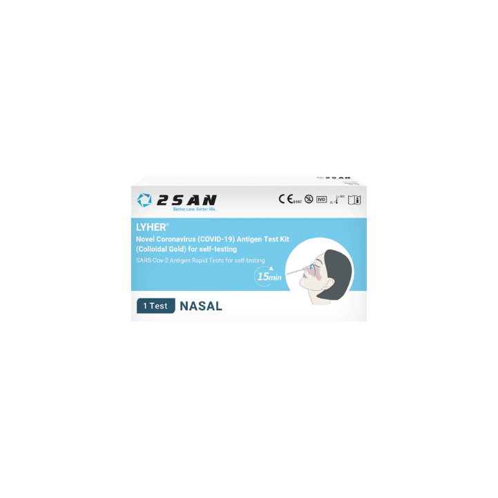 2San Lyher® Novel Coronavirus (Covid-19) Antigen Test Kit - 1 Pack