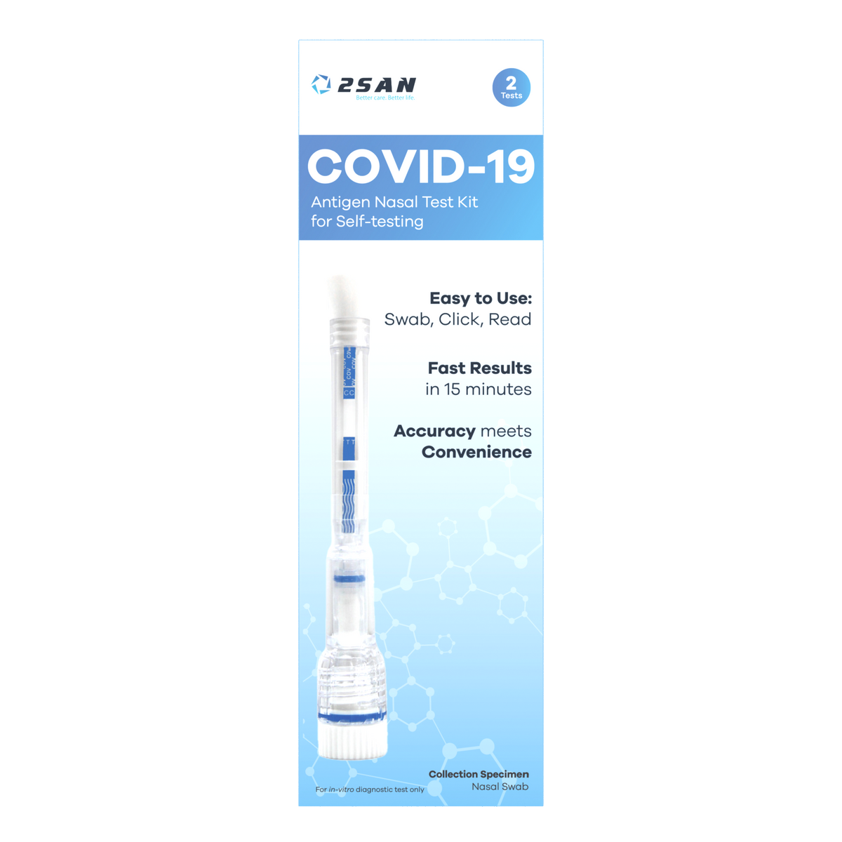 2San Covid-19 Pen Test - 2 Pack