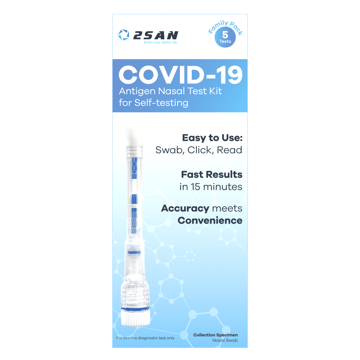 2San Covid-19 Pen Test - 5 Pack