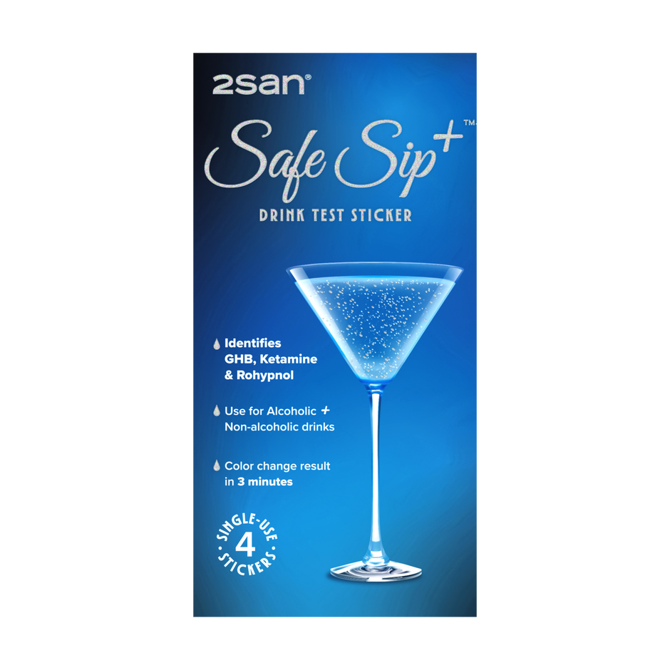 2San Safe Sip+™ Drink Test Sticker - 4 Pack